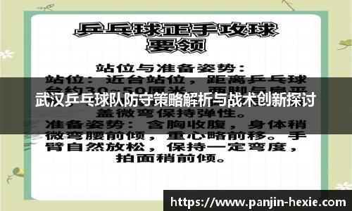武汉乒乓球队防守策略解析与战术创新探讨